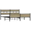Image de vidaXL Cadre de lit en métal sans matelas chêne sonoma 183x213 cm