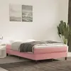 Image de vidaXL Matelas de lit à ressorts ensachés fermeté moyenne rose 120x210x20 cm velours