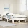 Image de vidaXL Cadre de lit sans matelas blanc 135x190 cm bois de pin massif