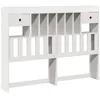 Image de vidaXL Tête de lit avec rangement blanc 150 cm bois massif de pin
