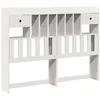 Image de vidaXL Tête de lit avec rangement blanc 140 cm bois massif de pin