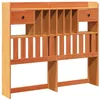 Image de vidaXL Tête de lit avec rangement cire marron 135cm bois massif de pin
