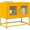 Image de vidaXL Meuble TV jaune moutarde 68x39x60,5 cm acier laminé à froid