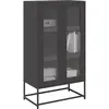 Image de vidaXL Buffet haut noir 68x39x123 cm acier