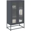 Image de vidaXL Buffet haut anthracite 68x39x123 cm acier