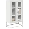Image de vidaXL Buffet haut blanc 68x39x123 cm acier