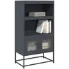 Image de vidaXL Buffet haut anthracite 68x39x123 cm acier