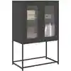 Image de vidaXL Buffet haut noir 68x39x107 cm acier