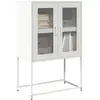 Image de vidaXL Buffet haut blanc 68x39x107 cm acier