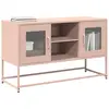 Image de vidaXL Meuble TV rose 100,5x39x60,5 cm acier