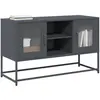 Image de vidaXL Meuble TV anthracite 100,5x39x60,5 cm acier