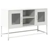 Image de vidaXL Tv-meubel 100,5x39x60,5 cm staal wit