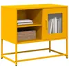 Image de vidaXL Meuble TV jaune moutarde 68x39x60,5 cm acier