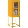Image de vidaXL Buffet jaune moutarde 36x39x107 cm acier laminé à froid