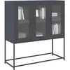 Image de vidaXL Buffet anthracite 100,5x39x107 cm acier laminé à froid
