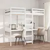 Image de vidaXL Cadre de lit superposé sans matelas blanc 75x190 cm pin massif