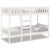 Image de vidaXL Lit superposé Blanc 90x190 cm Bois de pin massif