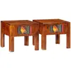 Image de vidaXL Tables de chevet 2 pcs 40x40x36 cm bois d'acacia massif