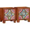 Image de vidaXL Table de chevet 2 pcs 40x30x45 cm bois d'acacia massif