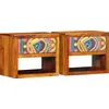 Image de vidaXL Cabinet de chevet avec tiroir 2 pcs Marron 40 x 35 x 35 cm