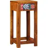 Image de vidaXL Table d'appoint florale avec tiroir Marron 35 x 35 x 75 cm