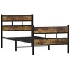 Image de vidaXL Bedframe zonder matras metaal gerookt eikenkleurig 100x200 cm