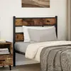 Image de vidaXL Tête de lit de remplacement chêne fumé 90 cm fer et bois d'ingénierie