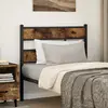 Image de vidaXL Tête de lit de remplacement chêne fumé 100 cm fer et bois d'ingénierie