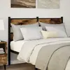 Image de vidaXL Tête de lit de remplacement chêne fumé 135 cm fer et bois d'ingénierie