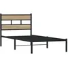 Image de vidaXL Bedframe zonder matras metaal sonoma eikenkleurig 107x203 cm