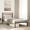 Image de vidaXL Cadre de lit en métal sans matelas chêne sonoma 107x203 cm