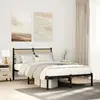 Image de vidaXL Cadre de lit en métal sans matelas chêne sonoma 120x190 cm