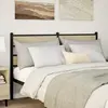 Image de vidaXL Tête de lit de remplacement chêne sonoma 140 cm fer et bois d’ingénierie