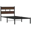 Image de vidaXL Bedframe met hoofdbord zonder matras bruin eikenkleur 75x190 cm