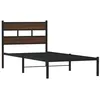 Image de vidaXL Bedframe met hoofdbord zonder matras bruin eikenkleur 90x200 cm