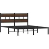 Image de vidaXL Cadre de lit sans matelas avec tête de lit 140x190 cm, lit double, meuble de chambre à coucher, lit d'appoint, lit, cadre de lit en métal