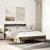 Image de vidaXL Cadre de lit sans matelas avec tête de lit 140x190 cm