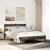 Image de vidaXL Cadre de lit sans matelas chêne fumé 80x200cm bois d'ingénierie