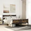 Image de vidaXL Cadre de lit sans matelas chêne fumé 150x200 cm bois ingénierie