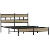 Image de vidaXL Cadre de lit sans matelas chêne sonoma 140x190 cm