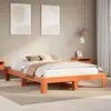 Image de vidaXL Cadre de lit sans matelas cire marron 140x200cm bois pin massif