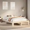 Image de vidaXL Cadre de lit sans matelas 135x190 cm bois de pin massif