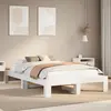 Image de vidaXL Cadre de lit sans matelas blanc 135x190 cm bois de pin massif
