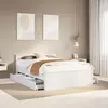 Image de vidaXL Cadre de lit sans matelas avec tête de lit blanc 150x200 cm pin