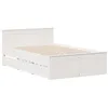 Image de vidaXL Cadre de lit sans matelas avec tête de lit blanc 120x200 cm pin