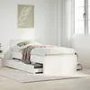 Image de vidaXL Cadre de lit sans matelas avec tête de lit 90x200cm bois de pin