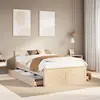 Image de vidaXL Cadre de lit sans matelas avec tête de lit 135x190 cm bois pin