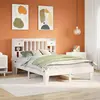 Image de vidaXL Cadre de lit sans matelas blanc 160x200 cm bois de pin massif