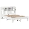 Image de vidaXL Cadre de lit sans matelas blanc 140x190 cm bois de pin massif