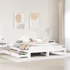 Image de vidaXL Cadre de lit sans matelas blanc 180x200 cm bois massif de pin